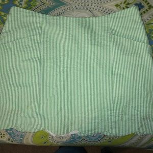 Lilly Pulitzer seersucker scalloped skort